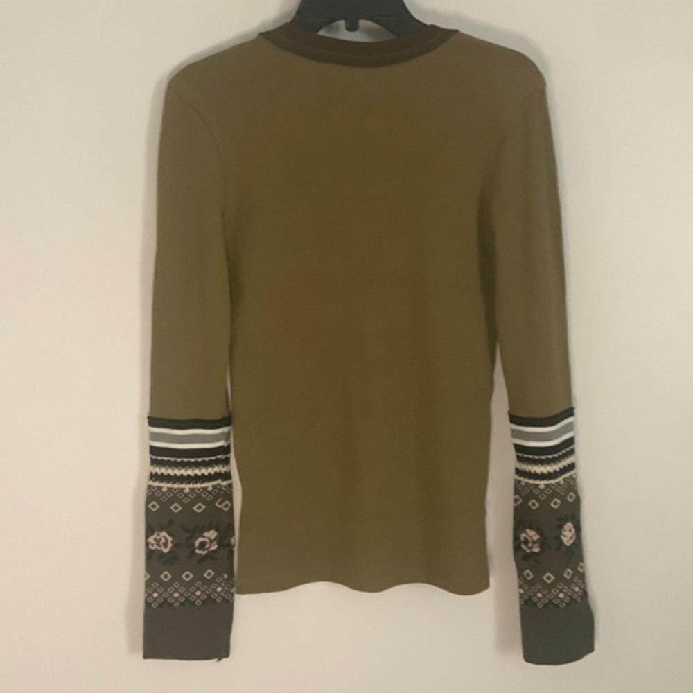FREE PEOPLE Mikah Layering Thermal Cuff Olive Green - Picture 8 of 8